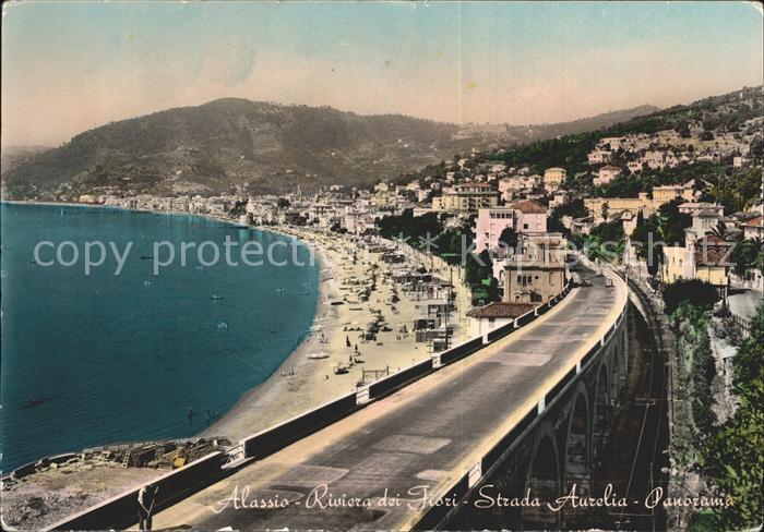 ALAssIO Savona Liguria IT Strada Aurelia Riviera dei Fiori Spiaggia Strand