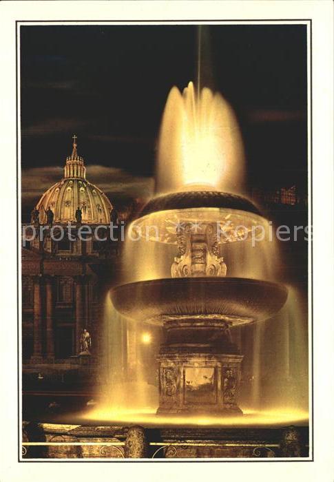Roma Rom Piazza San Pietro Petersplatz Brunnen Nachtaufnahme