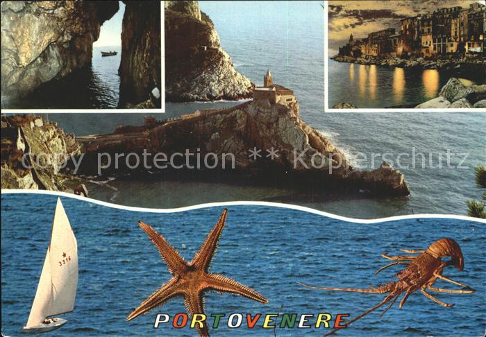 Portovenere Grotte Kirche Kueste Segelboot Meerestiere