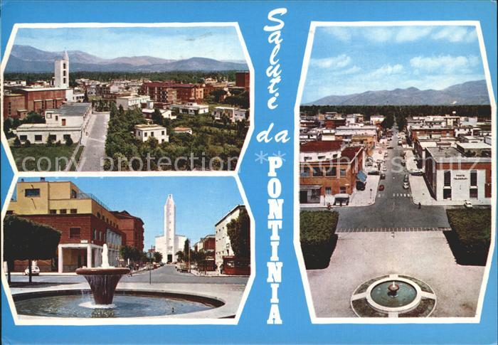 Pontinia Teilansichten Brunnen Kirche
