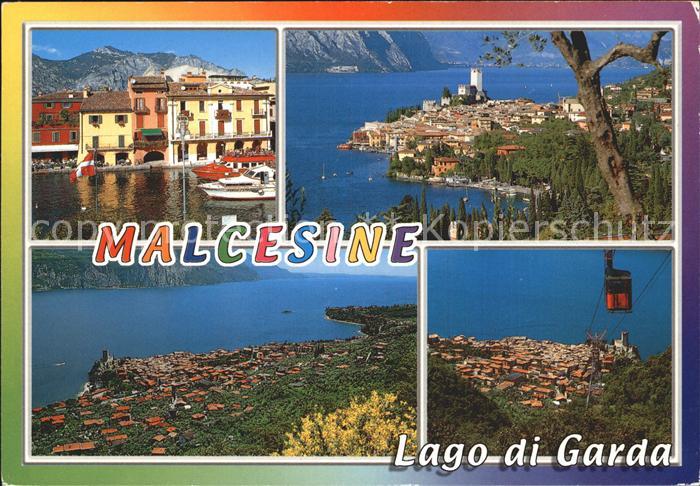 Malcesine Lago di Garda Gardasee Hafen Bergbahn