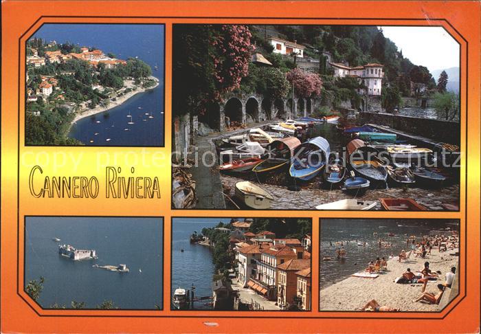 Cannero Riviera Lago Maggiore Hafen Insel Strand