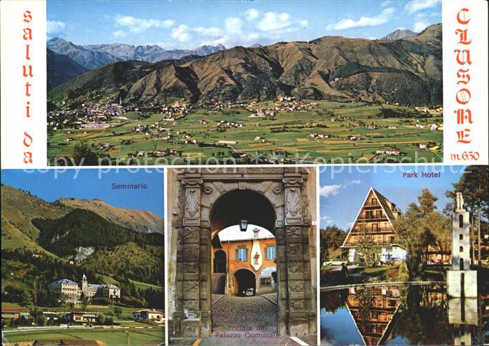 Clusone Panorama Valle Seriana Seminario Portale del Palazzo Comunale Park Hotel