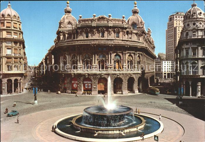 Genova Genua Liguria Piazza de Ferrari Fontana Platz Brunnen