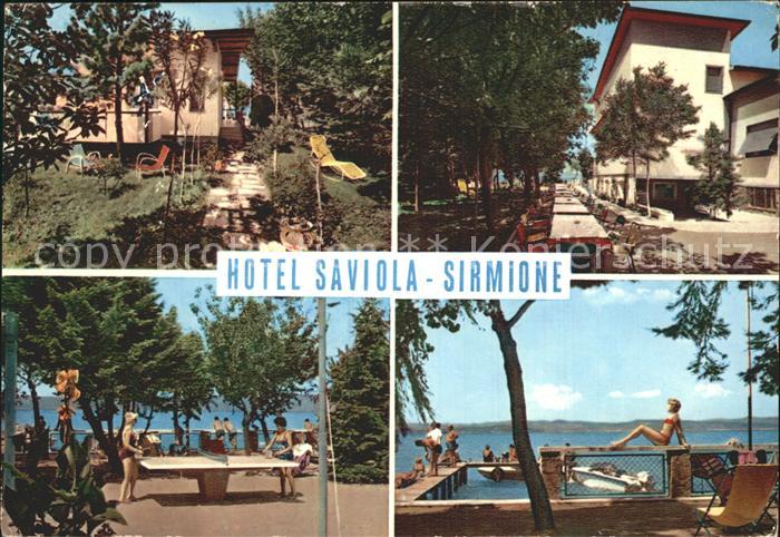 Sirmione Lago di Garda Hotel Saviola Tischtennis Badesteg Gardasee