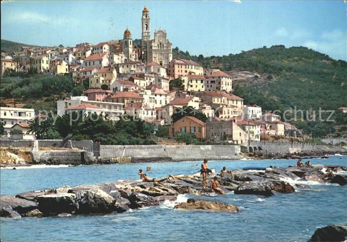 Cervo Panorama vista dal mare Riviera dei Fiori