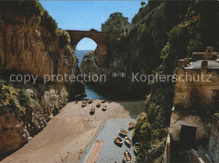 Furore Spiaggia Ponte Costiera Amalfitana Strand Bruecke