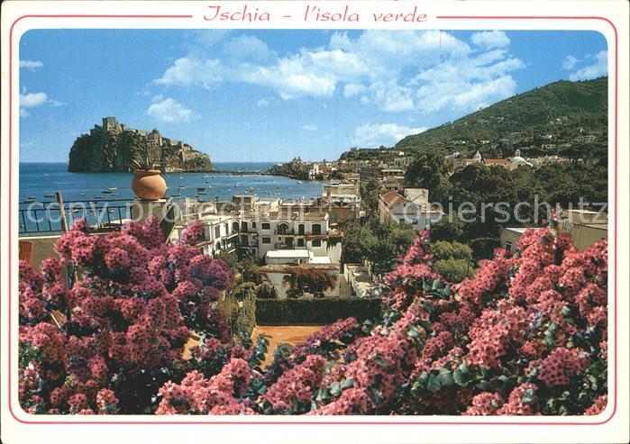 Ischia Panorama Insel Schloss Blumen