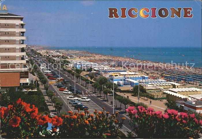 Riccione Lungomare e spiaggia Uferpromenade Strand