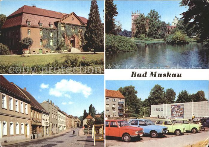 Bad Muskau Oberlausitz Moorbad Schlossruine Ernst Thaelmann Strasse Platz des Fr