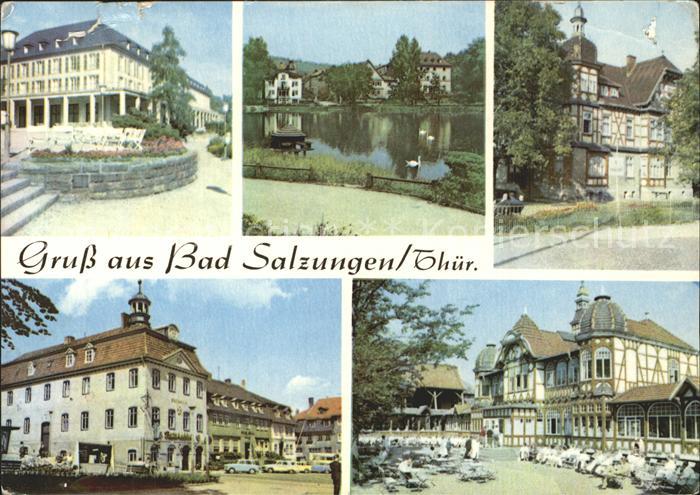 Bad Salzungen Kurhaus Burgsee Klubhaus Markt Gradierwerk