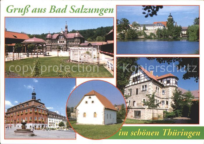 Bad Salzungen Gradierwerk Park Burgsee Markt Rathaus Kapelle St Wendel Haunscher