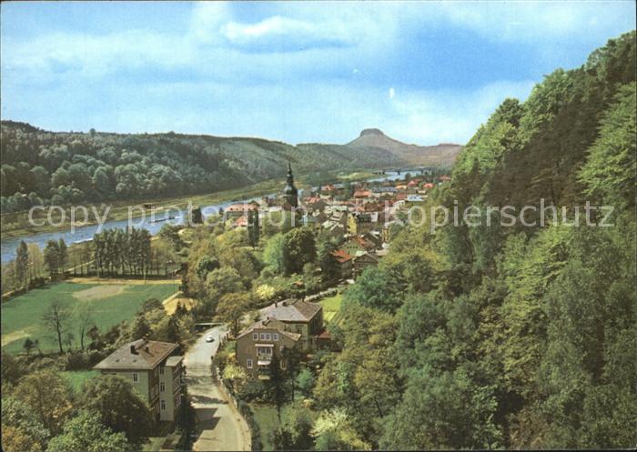 Bad Schandau Panorama Blick vom Personenaufzug Lilienstein Elbsandsteingebirge