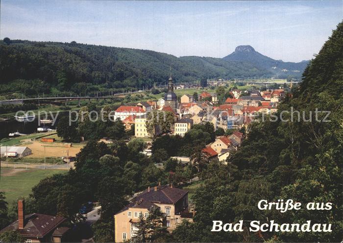 Bad Schandau Panorama mit Lilienstein Elbsandsteingebirge