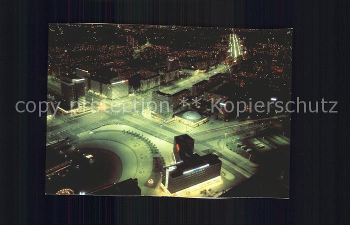 BERLIN  CITY Blick vom Fernsehturm Nachtaufnahme Hauptstadt der DDR