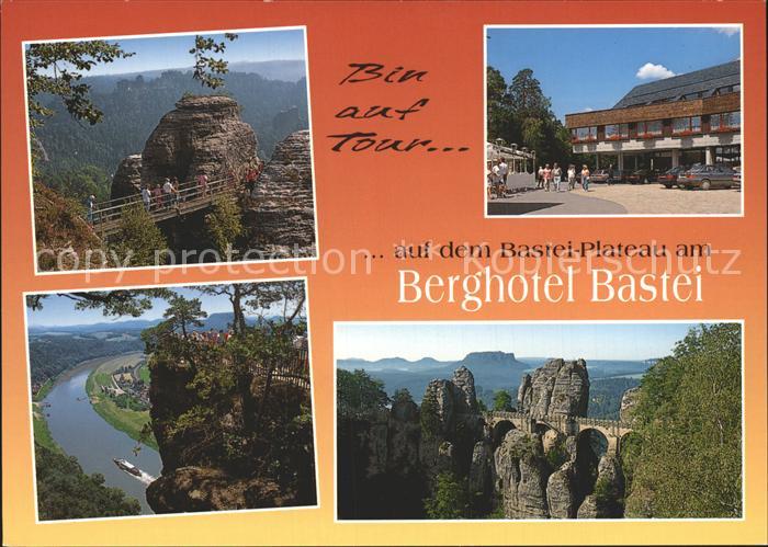 Bastei Saechsische Schweiz Berghotel Felsen Elbsandsteingebirge Elbtal