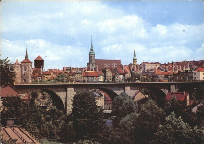 Bautzen Sachsen Bruecke des Friedens Altstadt Alte Wasserkunst Kirche