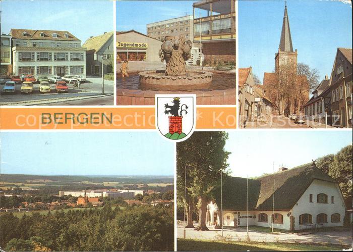 Bergen Ruegen Ratskeller Brunnen Suedstadt Kirche Gaststaette