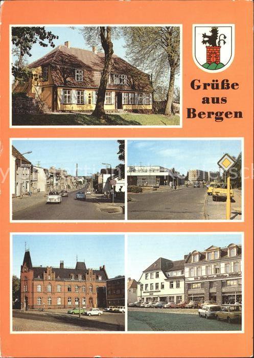 Bergen Ruegen Geburtshaus Billroths Bahnhofstrasse Neustadt Post HO Gaststaette