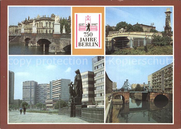 BERLIN  CITY Marx Engels Bruecke Friedrichsbruecke Gertraudenbruecke Jungfernbru