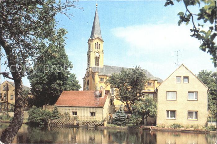 Baernsdorf Partie am Fluss Kirche