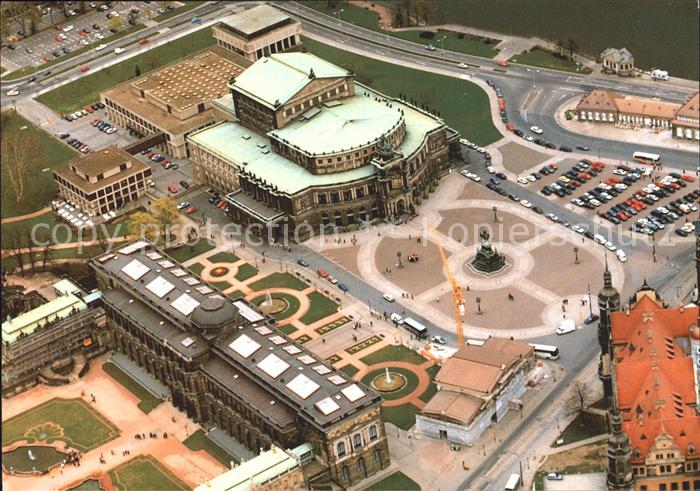 DRESDEN Elbe Semperoper Fliegeraufnahme