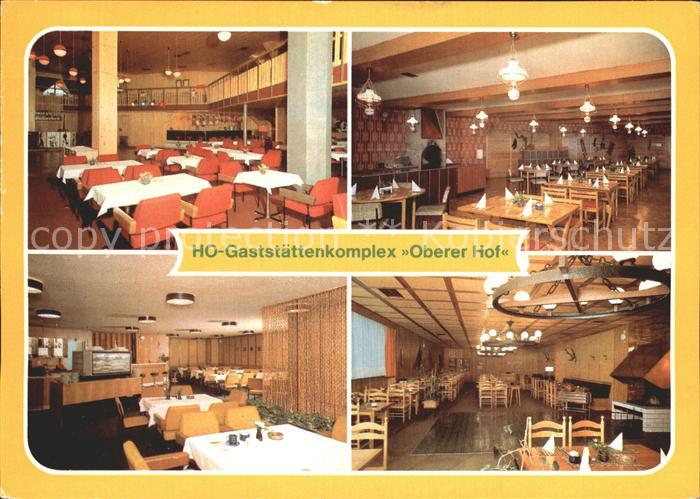 Oberhof Thueringen HO Gaststaettenkomplex Oberer Hof Tanzbar Restaurant Mokkabar