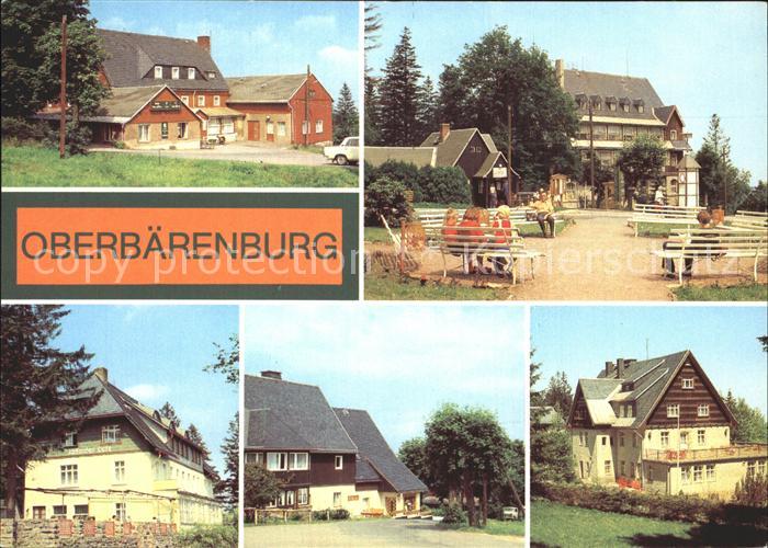 Oberbaerenburg Baerenburg HO Hotel Gaststaette FDGB Erholungsheim Urlaubercafe W
