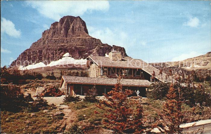 Glacier National Park US Mt Clements at the summit of Logan Pass