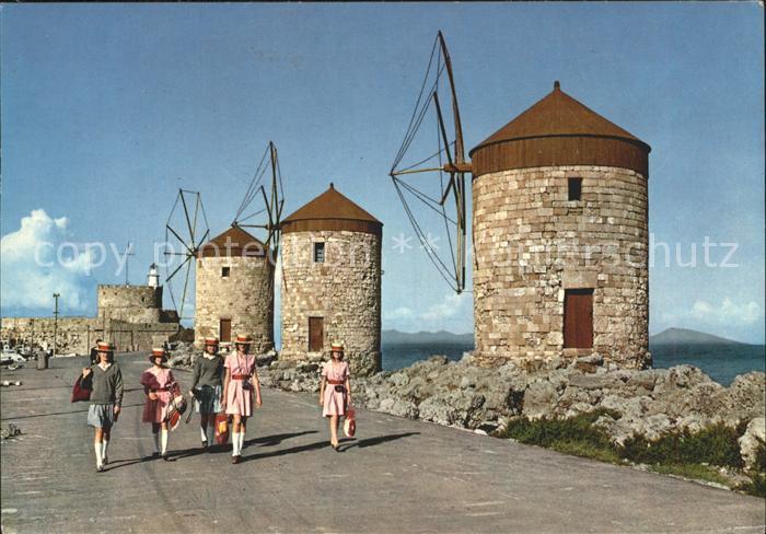 Rhodes Rhodos Greece Die Muehlen