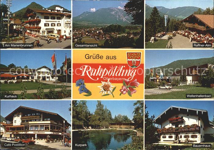 Ruhpolding Bayern Marienbrunnen Total Raffner Alm Kurhaus Wellenhallenbad Cafe P