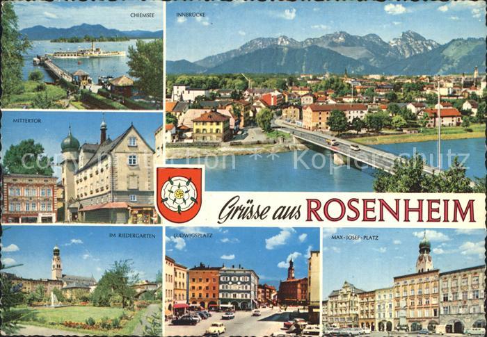 Rosenheim Bayern Chiemsee Innbruecke Mittertor Riedergarten Ludwigsplatz Max Jos