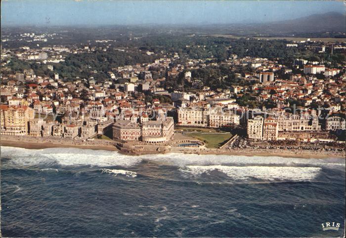 Biarritz Pyrenees Atlantiques La grande plage vue aerienne