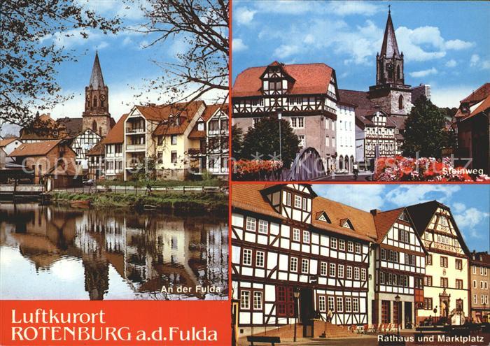 Rotenburg Fulda Kirche Steinweg Rathaus Marktplatz