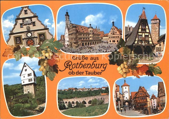 Rothenburg Tauber Ploenlein Sieberstor Burgtor Rathaus