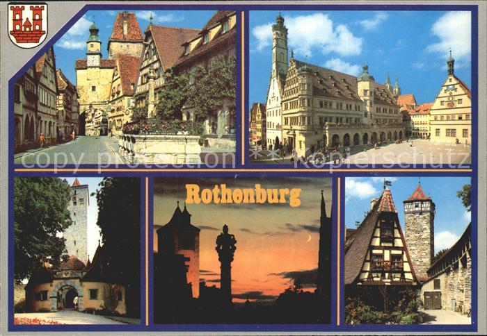 Rothenburg Tauber Markusturm Rathaus Burgtor Nachtaufnahme Alte Schmiede