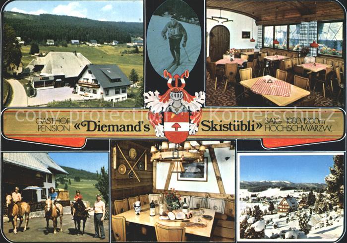Saig Schwarzwald Gasthof Pension Diemands Skistuebli Gastraeume Reiten Total