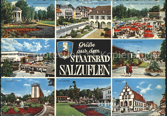 Bad Salzuflen Leopoldsprudel Parkstr Kurhaus Konzerplatz Konzerthaus Salinen Gra