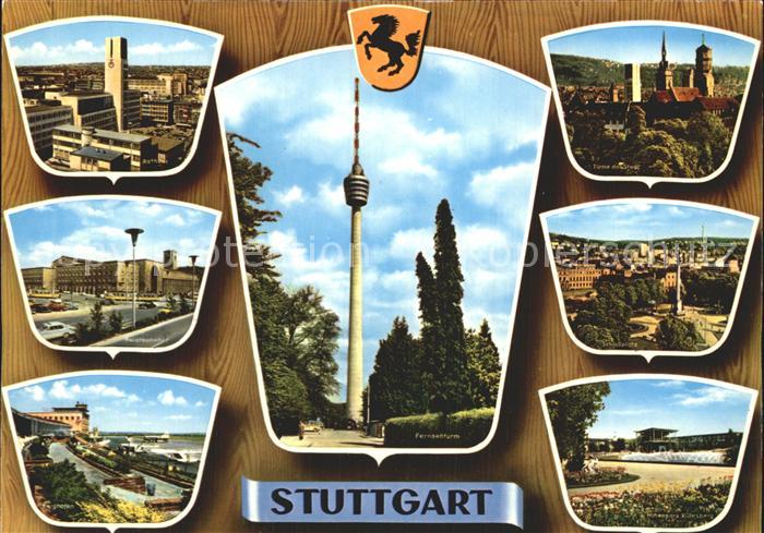 STUTTGART  CITY Bahnhof Rathaus Schloss Fernsehturm