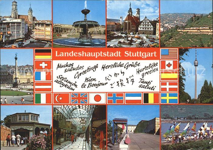 STUTTGART  CITY Bahnhof Rathaus Schloss Fernsehturm Wilhelma Calwer Passage Brue
