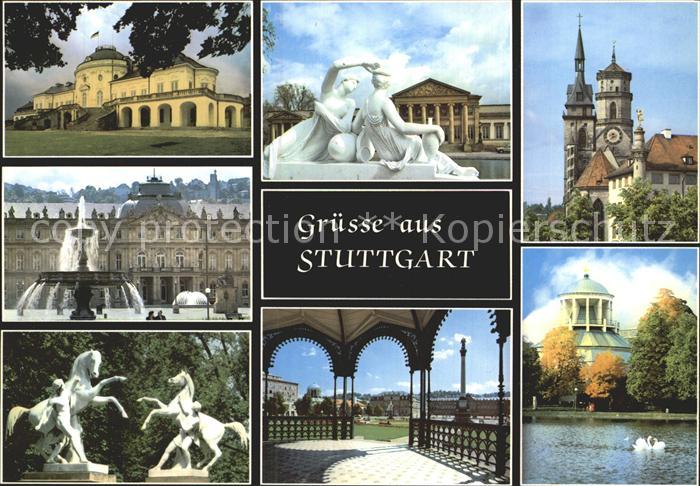 STUTTGART  CITY Schloss Solitude Nymphengruppe Stiftskirche Neues Schloss Rosseb