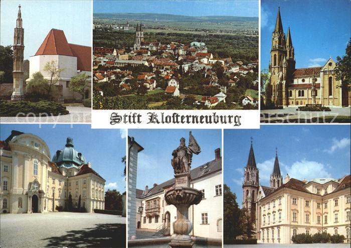 Klosterneuburg Panorama Augustiner Chorherrenstift Got Lichtsaeule Stiftskirche