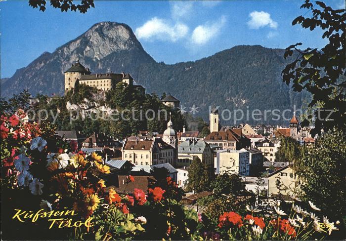 Kufstein Tirol mit Festung Kufstein und Pendling