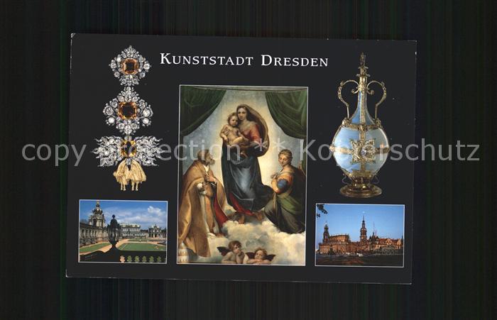 DRESDEN Elbe Kleinod des Ordens zum Goldenen Vlies Flasche aus venezianischem Op