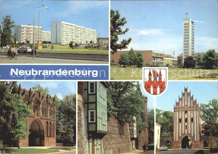 Neubrandenburg Leninstr Karl Marx Platz Treptower Tor Stadtmauer Stargarder Tor