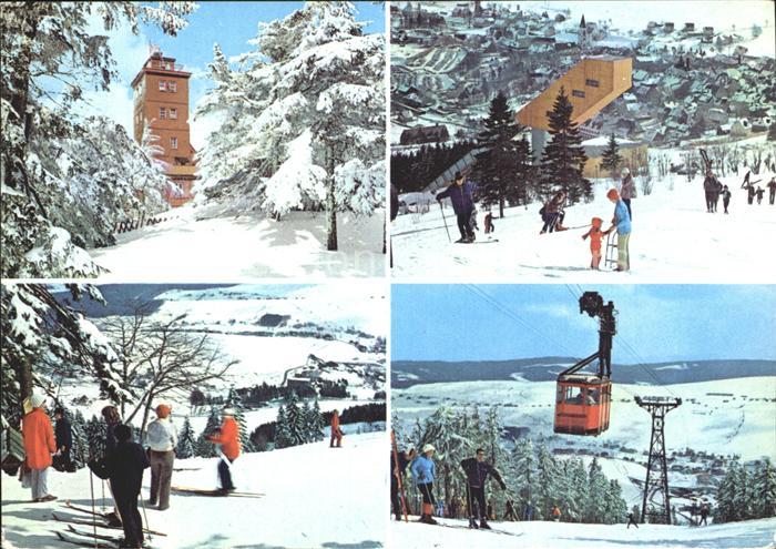 Oberwiesenthal Erzgebirge Wetterwarte Sprungschanze Skihang Fichtelberg Schwebeb