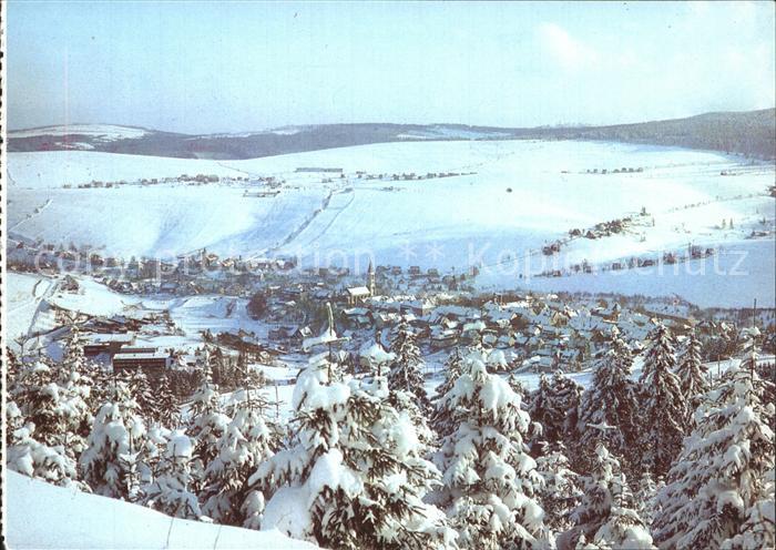 Oberwiesenthal Erzgebirge Winter Panorama