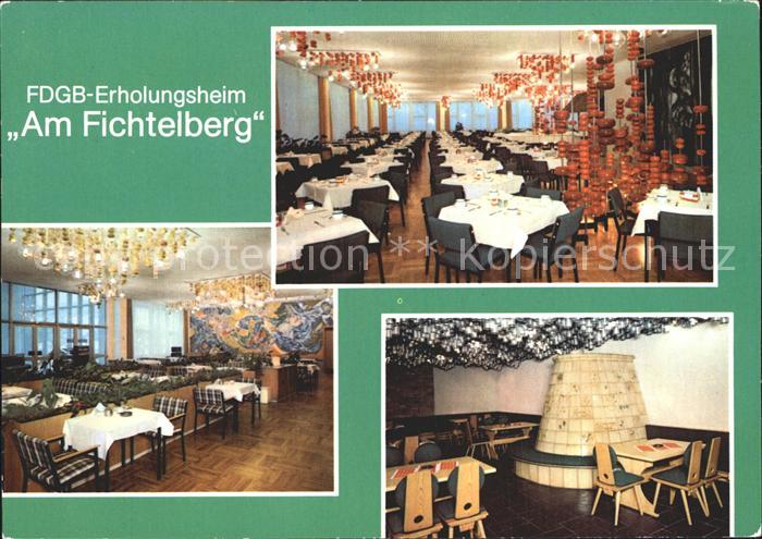 Oberwiesenthal Erzgebirge FDGB Erholungsheim Am Fichtelberg Speisesaal Urlauberc