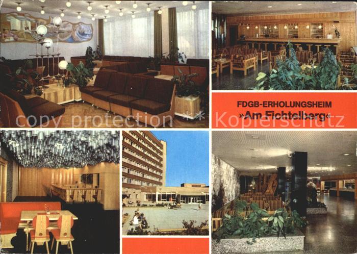 Oberwiesenthal Erzgebirge FDGB Erholungsheim Am Fichtelberg Buecherei Hallenbar