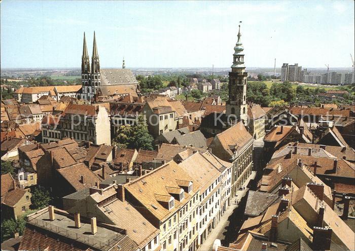 Goerlitz Sachsen Stadtblick mit Peterskirche und Rathaus